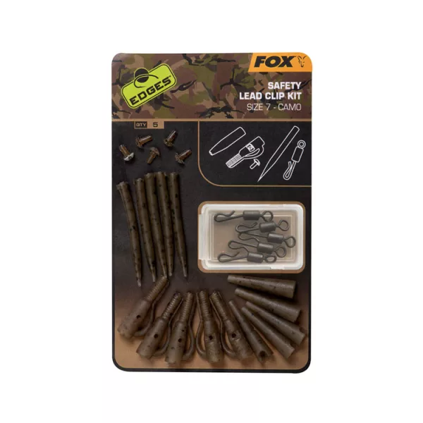 Kit Fox EDGES™ Camo Safety Lead Clip Misura 7 x5 Clip a sgancio rapido