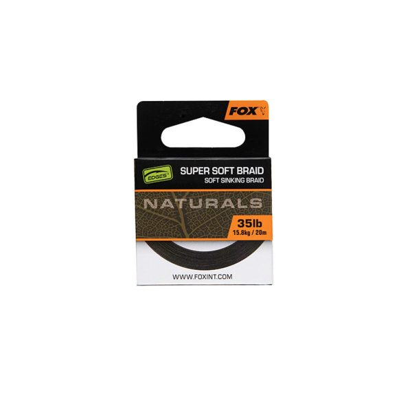 Fox Edges Naturals Super Soft Braid Lenza Trecciata per Terminale 35lb 20m