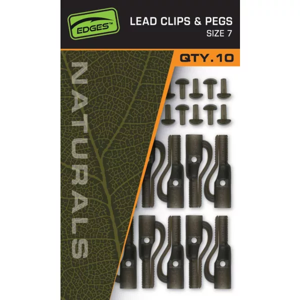 Fox Edges Naturals Size 7 Lead Clips & Pegs Clip per piombo