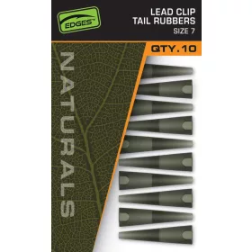Fox Edges Naturals 7 Lead Clip Tail Rubber Guaina in gomma