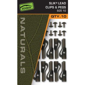   Fox Edges Naturals Size 10 Slik Lead Clip& Pegs Clip per piombo
