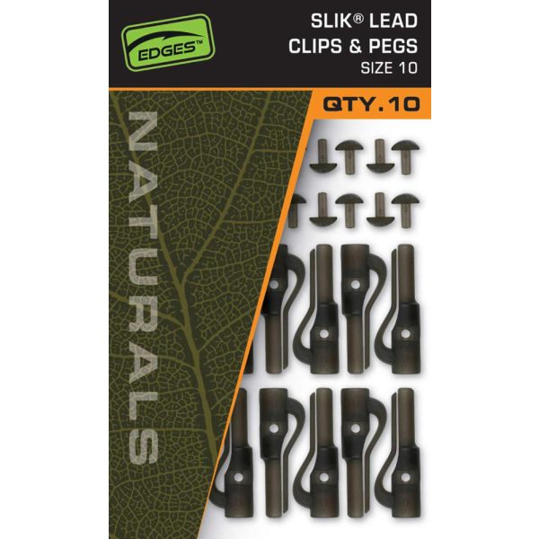 Fox Edges Naturals Size 10 Slik Lead Clip& Pegs Clip per piombo