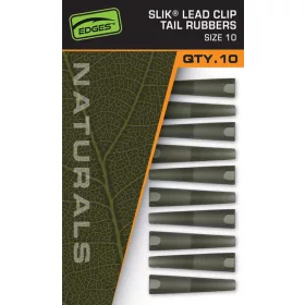 Fox Edges Naturals 10 Lead Clip Tail Rubber Guaina in gomma
