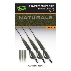   Montatura da Carpa Power Grip Lead Clip Naturals Edges di Fox 40lb 3pz