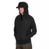 Fox Collection LW Hoody Felpa con Cappuccio Nera Arancione S