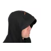 Fox Collection LW Hoody Felpa con Cappuccio Nera Arancione S