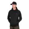 Fox Collection LW Hoody Felpa con Cappuccio Nera Arancione XL