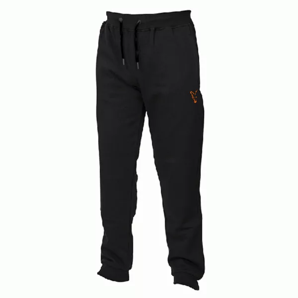 Fox Collection Sherpa Joggers Black-Orange Pantaloni della tuta S