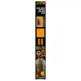   Fox EDGES™ Wide Gape Beaked PVA Bag Rigs 25lb Size 4 Brown & Green Amo pre-legato