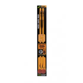  Fox Edges Wide Gape 8 - 20lb Camotex Semi Stiff x 2 Amo pre-legato