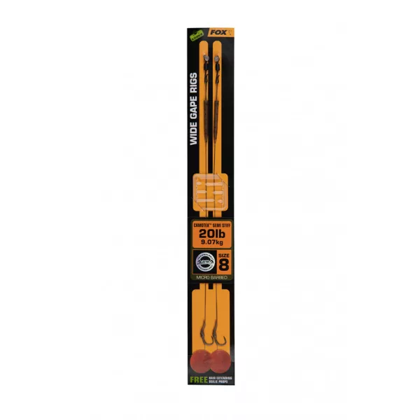 Fox Edges Wide Gape 8 - 20lb Camotex Semi Stiff x 2 Amo pre-legato