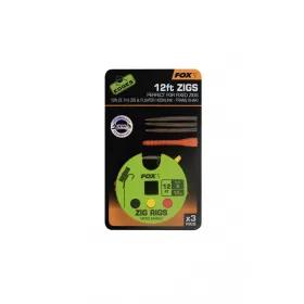 Fox Edges Zig Rig 8 - 12lb 12ft x 3 Amo pre-legato