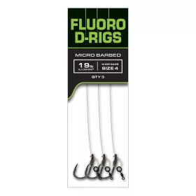  Fox Carp Ready Rigs Fluoro D Rig Ami Pre-Legato con Ardiglione Taglia 6, 3pz