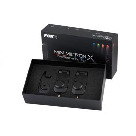   Fox Mini Micron X 2 rod set Segnalatore acustico elettronico di abboccata