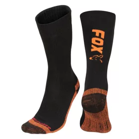   Fox Collection Thermolite Long Socks Black-Orange Calze 40-43