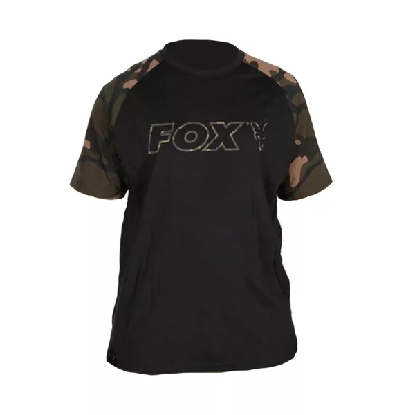 T-Shirt Fox Outline Nera Camo S