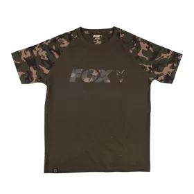 Fox Outline T-Shirt Khaki Camo Maglietta M