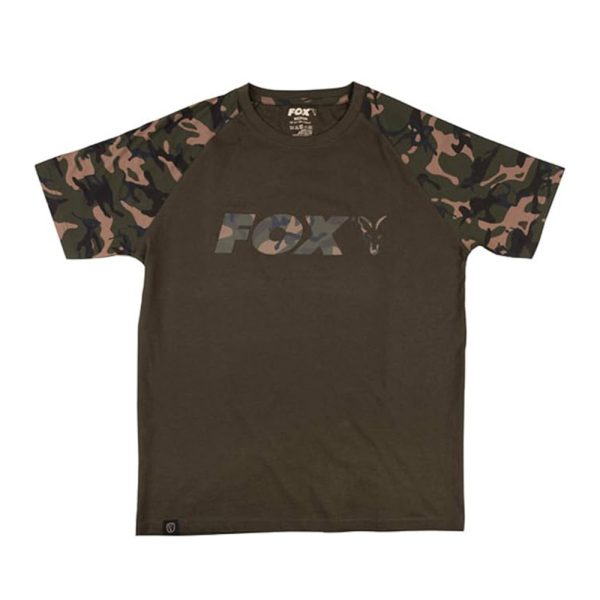 Fox Outline T-Shirt Khaki Camo Maglietta XL