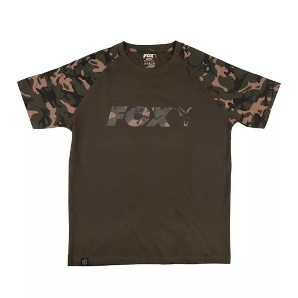 Fox Outline T-Shirt Khaki Camo Maglietta 3XL