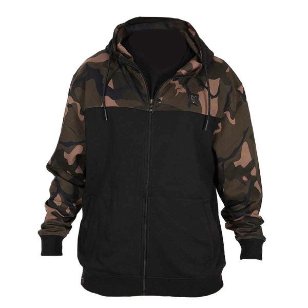 Fox LW Nero-Camo Split Zip Hoody Felpa con cappuccio con zip 3XL