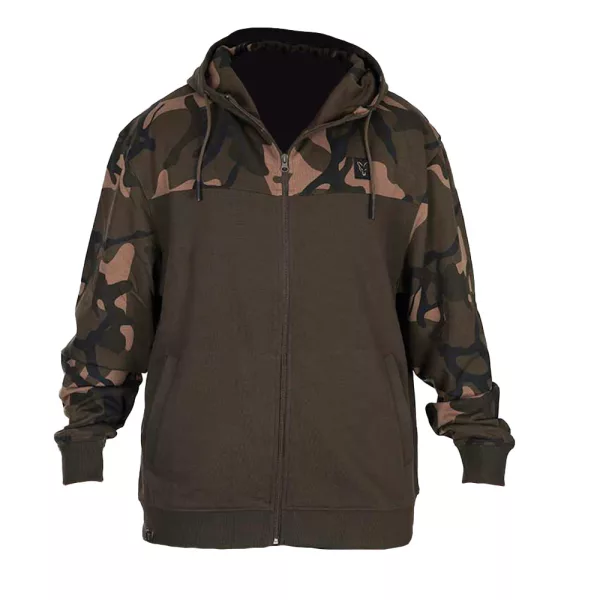 Fox LW Khaki-Camo Split Zip Hoody Felpa con cappuccio con zip 2XL