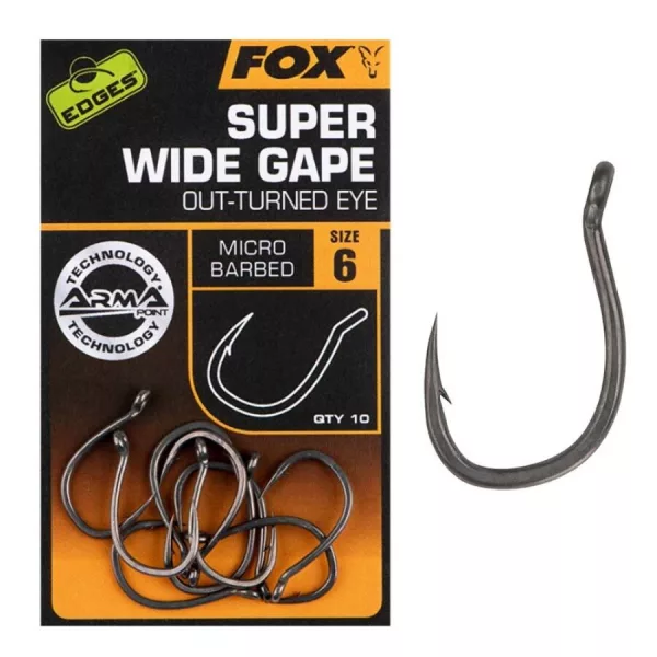 Amo da carpa FOX Edges Armapoint Super Wide Gape (occhio rovesciato) - Taglia 4