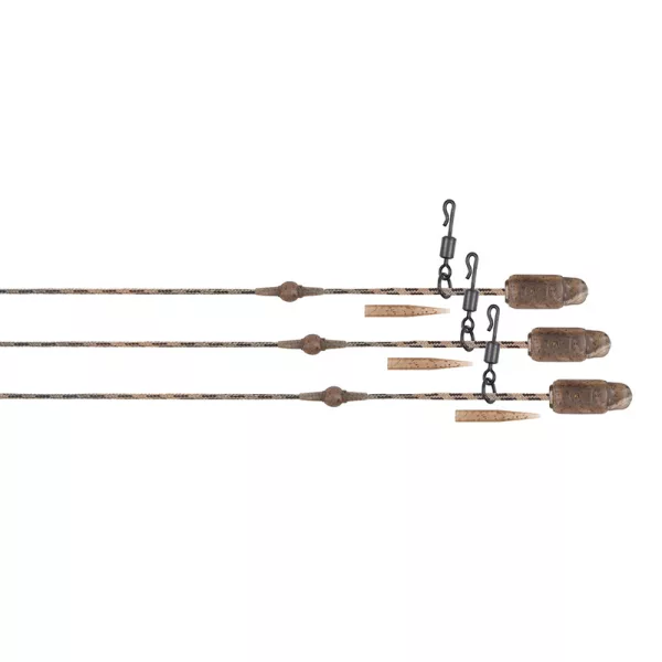 Fox Edges Camo Heli-Clip Rigs 40lb Submerge Heli-Clip Terminale 3pz