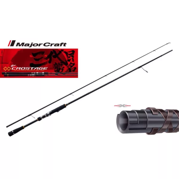 Major Craft Crostage CRX-762ML/S R,Fast 2,28m 3-20gr Canna da Spinning in 2 Pezzi