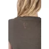 Fox WC V Neck T-Shirt Verde-Malva da Donna L