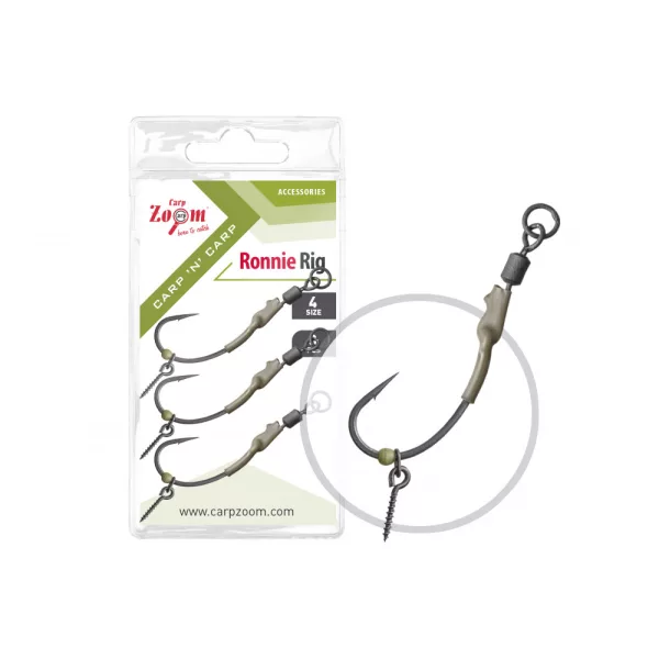 Carp Zoom 2 Ronnie Rig Boilie Montatura 3pz