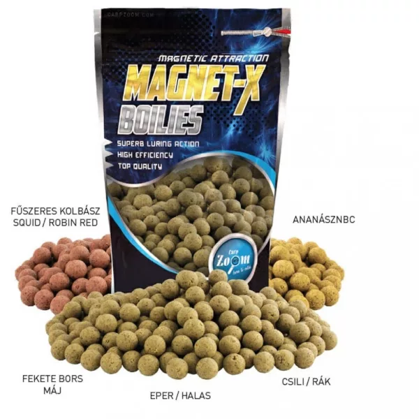 Carp Zoom CZ Magnet-X boilies di qualità extra, 20 mm, fragola, pesce, 800 g