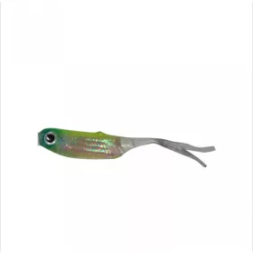  Predator Z PZ Offspring Tail Killer soft bait con aroma di pesce, 5 cm, verde, 5 pz