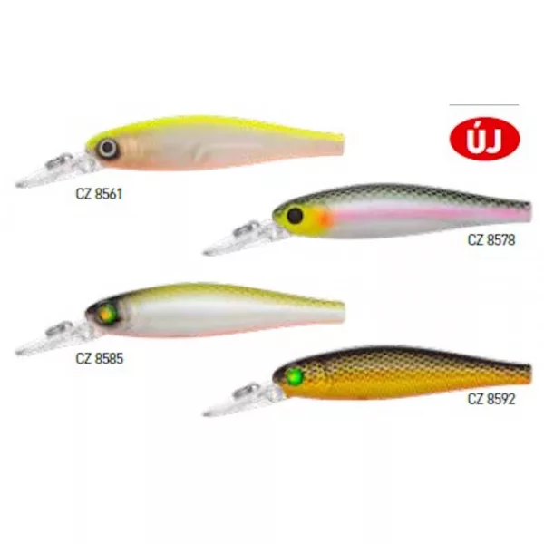 Predator Z Predator-Z Shotgun Blade wobbler, 6,5 cm, 5,7 g, giallo fluo, bianco, affondante