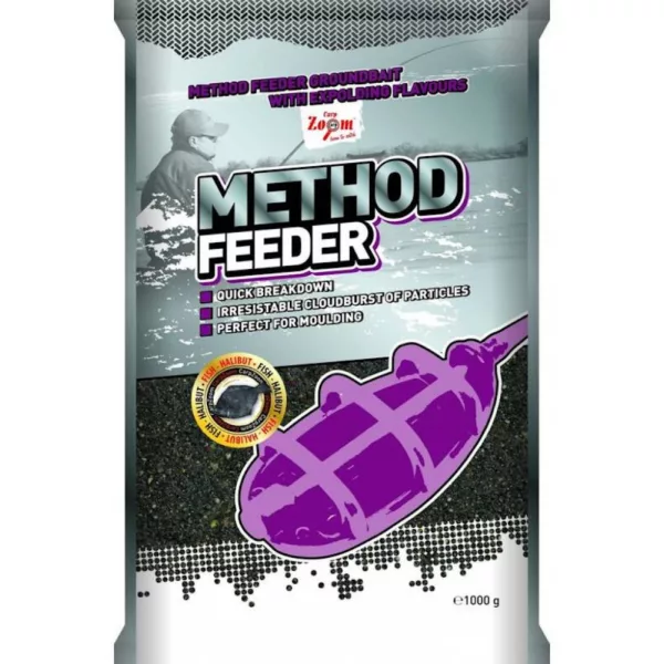 Carp Zoom CZ Method Feeder pastura, halibut, al gusto di pesce, 1kg