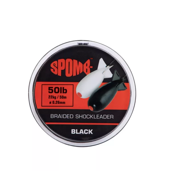 Fox Spomb Braided Leader Black Trecciato 22kg/50lb