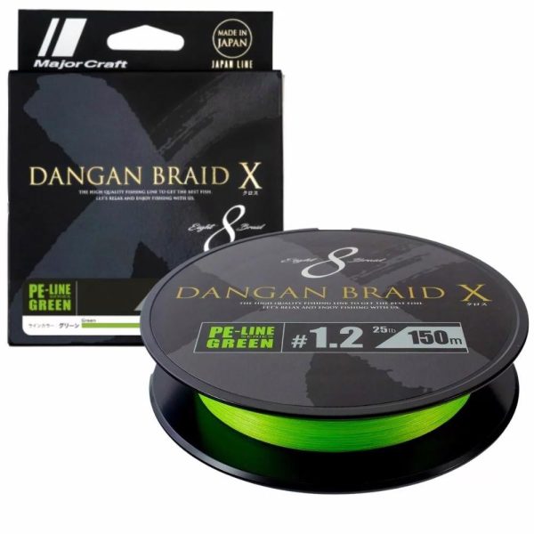 Major Craft Dangan Braid X 8X 0,10mm 150m Trecciato Verde fluo