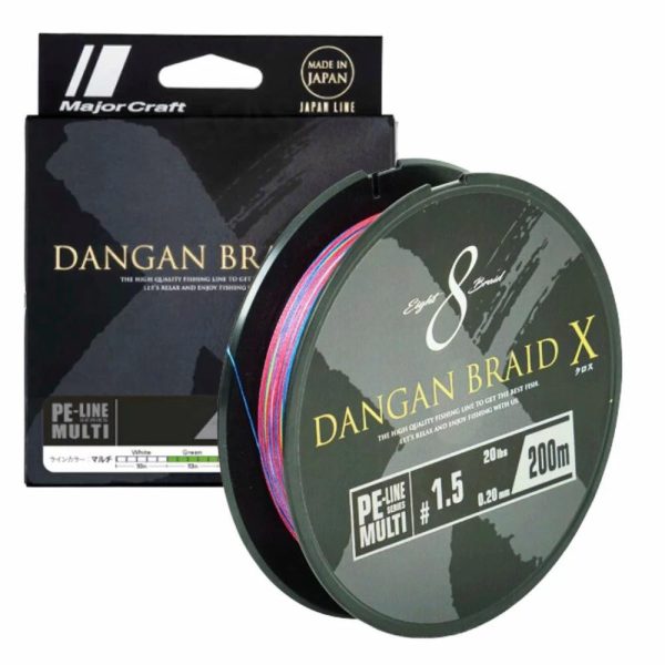 Major Craft Dangan Braid X 8X 0,37mm 200m Multicolor Trecciato