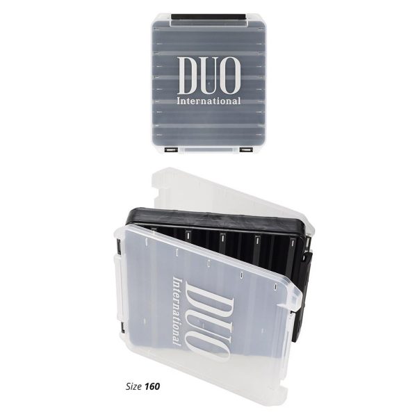 Duo Reverse Lure Case 160 20,6x17x4,4cm Pearl Black/Gold Logo Scatola porta esche artificiali
