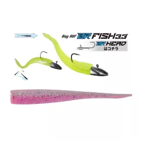   Duo Bayruf BR Fish 8,4cm S042 UV Clear Pink Esche in Plastica 7pz