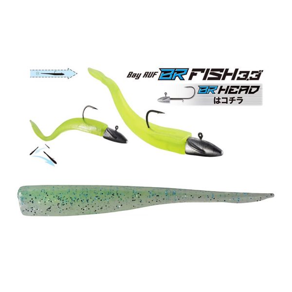 Duo Bayruf BR Fish 8,4cm S045 Kibinago Green Esca in plastica 7pz