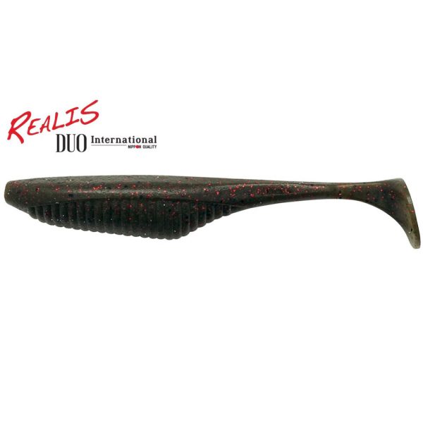 Duo Realis Versa Shad Fat 12,5cm F018 Zucca Verde Scaglie Rosse Esca in plastica 5 pz