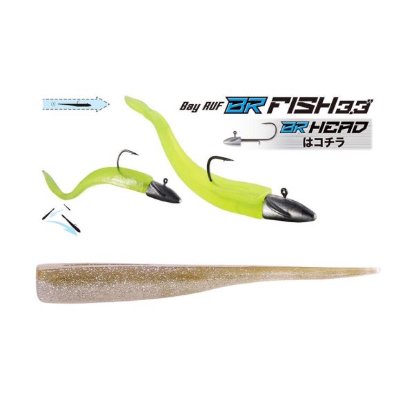 Duo Bayruf BR Fish 8,4cm F100 Lively Rikyu Esche in Plastica 7pz