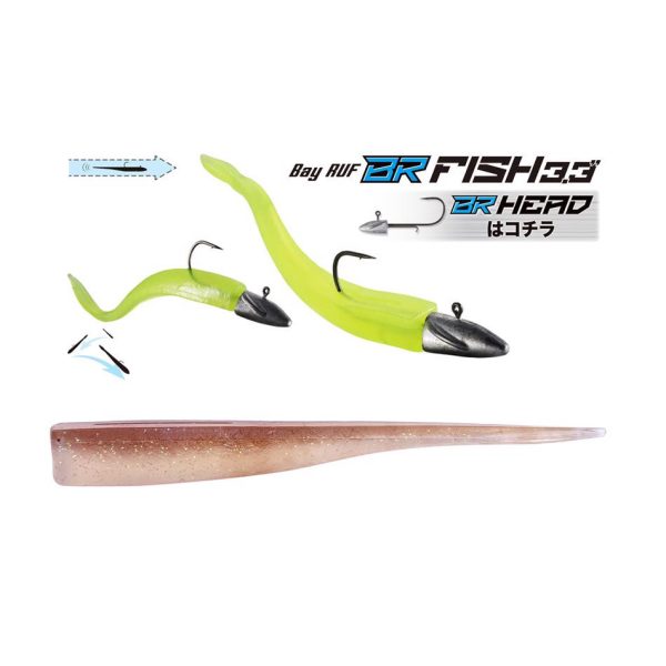 Duo Bayruf BR Fish 8,4cm F102 Brown Zircon Esche in Plastica 7pz