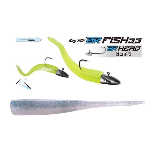 Duo Bayruf BR Fish 8,4cm F104 Smokey Magic Esche in Plastica 7pz