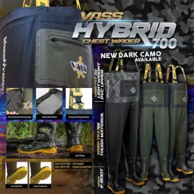 Vass-Tex Hybrid 700 Dark Camo Melles Csizma 44