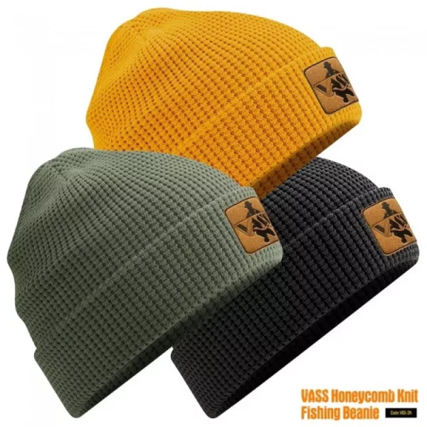 Vass-Tex Honeycombe Fishing Beanie Fekete Sapka