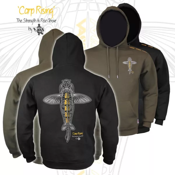 Vass-Tex Carp Rising Khaki Kapucnis Pulóver L