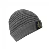 Vass-Tex Fleece Lined Ribbed Beanie Szürke Sapka Gumizott Logóval