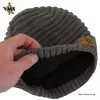 Vass-Tex Fleece Lined Ribbed Beanie Szürke Sapka Velúr Logóval