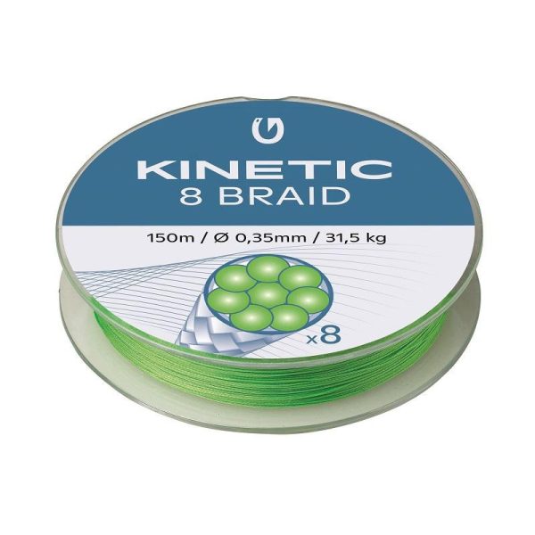 KINETIC 8 Braid 150m 0,35mm/31,5kg Verde Fluo Trecciato